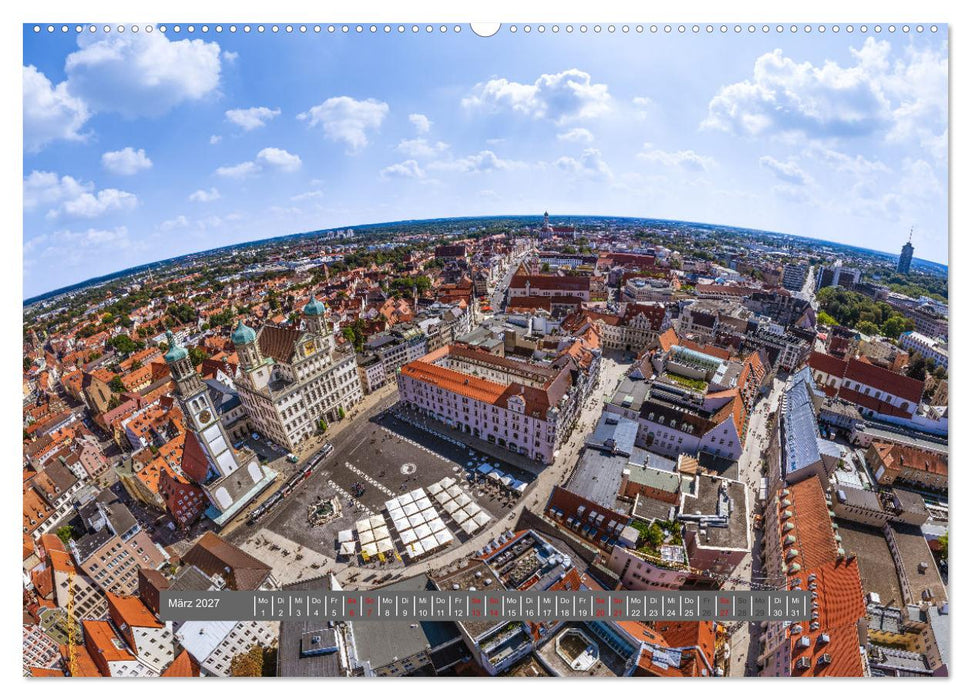 Meine Heimat von oben - Luftbilder von Augsburg (CALVENDO Wandkalender 2027)