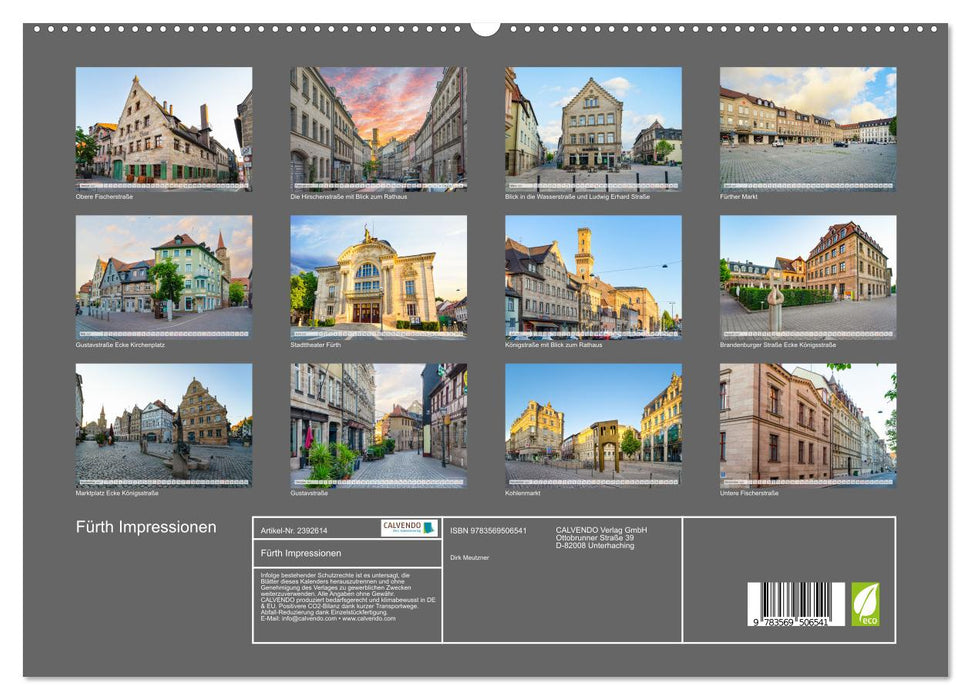 Fürth Impressionen (CALVENDO Wandkalender 2027)