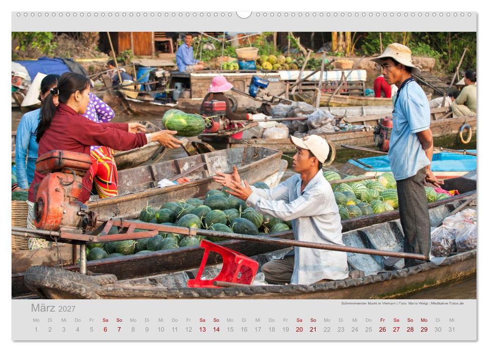 MÄRKTE - Bunte Vielfalt in Asien (CALVENDO Premium Wandkalender 2027)