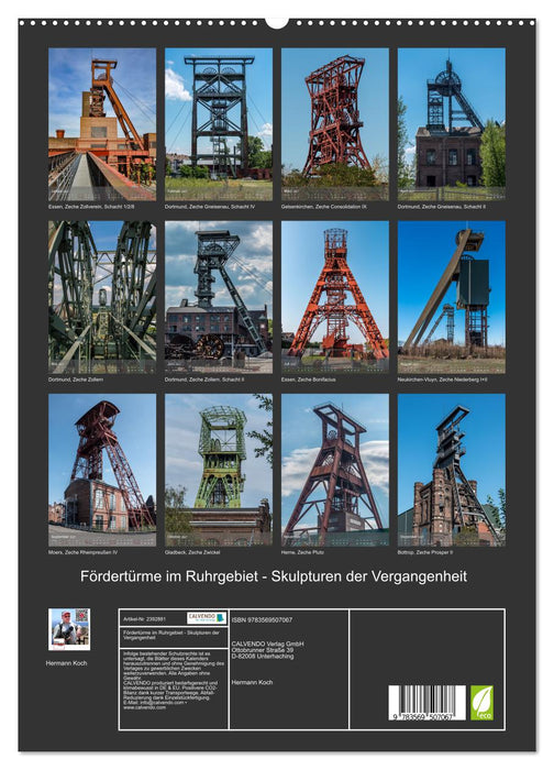 Fördertürme im Ruhrgebiet - Skulpturen der Vergangenheit (CALVENDO Premium Wandkalender 2027)