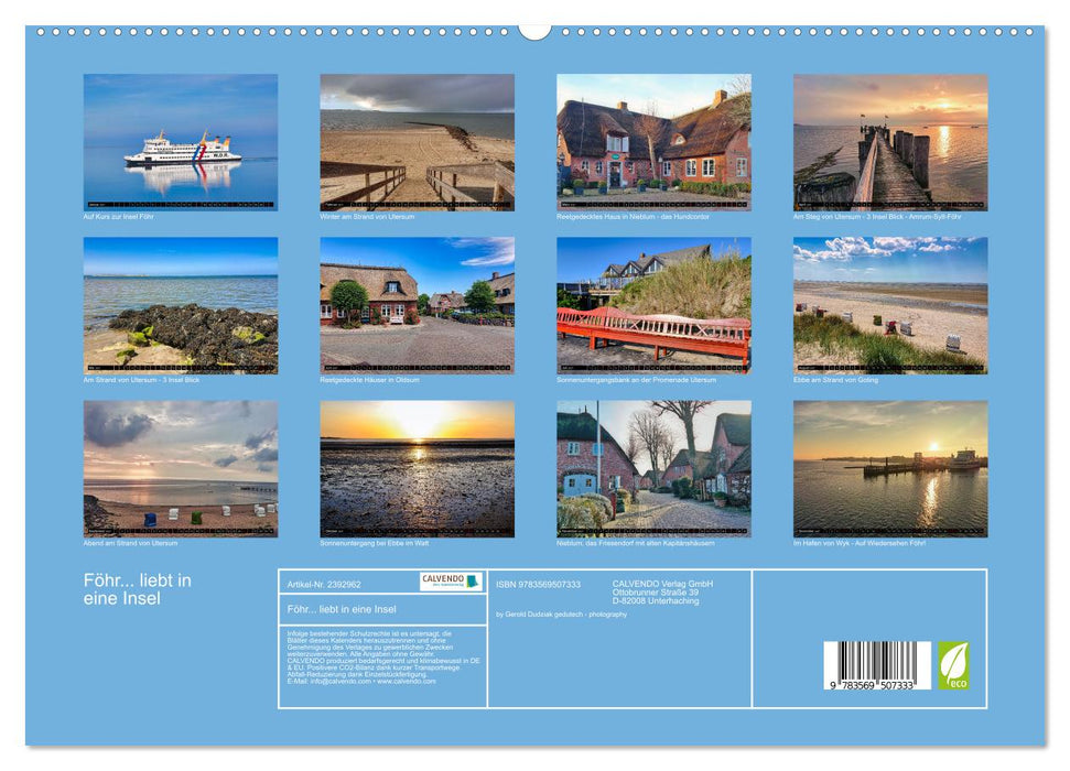 Föhr... liebt in eine Insel (CALVENDO Premium Wandkalender 2027)