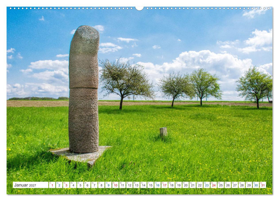 Steine an der Grenze - Wanderbare Kunst (CALVENDO Premium Wandkalender 2027)