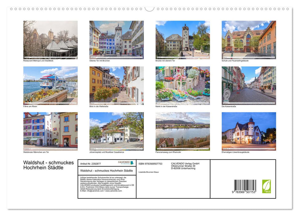 Waldshut - schmuckes Hochrhein Städtle (CALVENDO Wandkalender 2027)