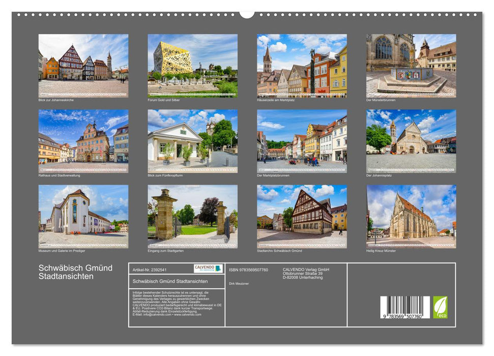 Schwäbisch Gmünd Stadtansichten (CALVENDO Wandkalender 2027)