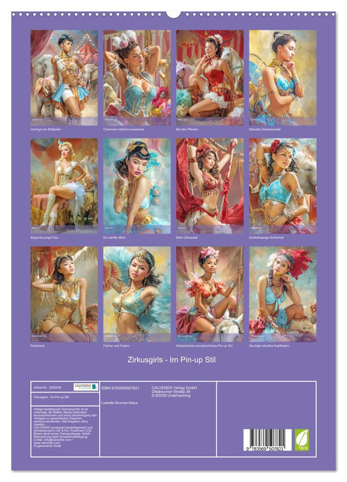 Zirkusgirls - Im Pin-up Stil (CALVENDO Premium Wandkalender 2027)