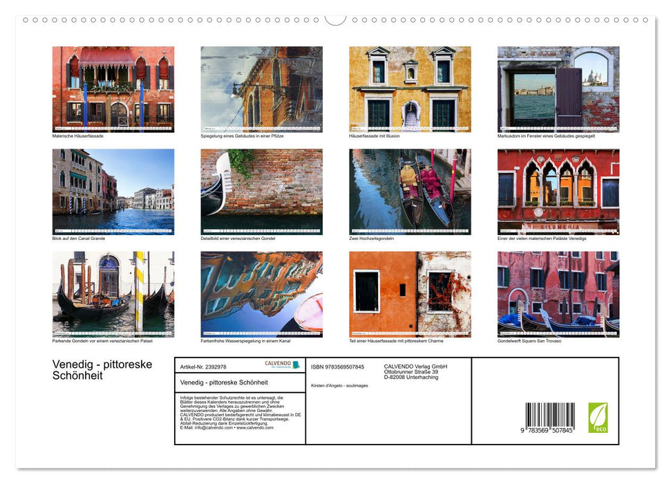 Venedig - pittoreske Schönheit (CALVENDO Wandkalender 2027)
