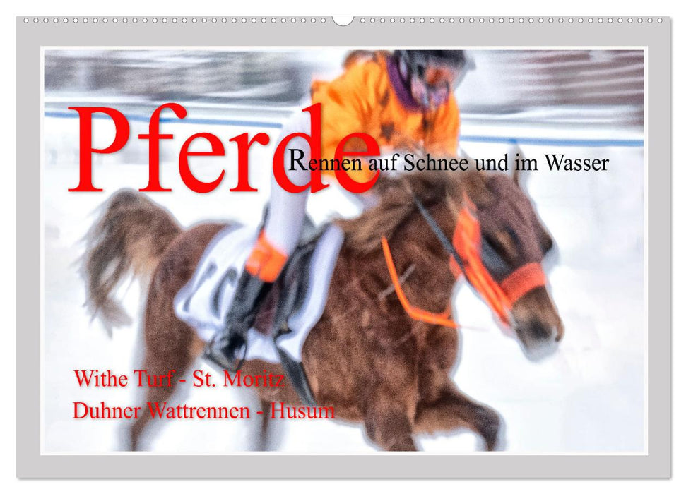 Pferde-Rennen auf Schnee und im Wasser (CALVENDO Wandkalender 2027)