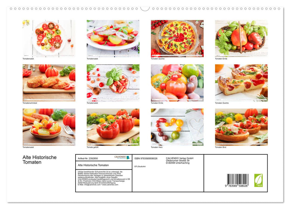 Alte Historische Tomaten (CALVENDO Wandkalender 2027)