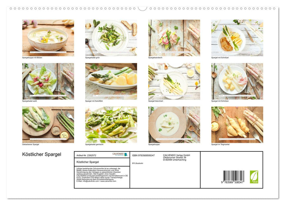 Köstlicher Spargel (CALVENDO Premium Wandkalender 2027)