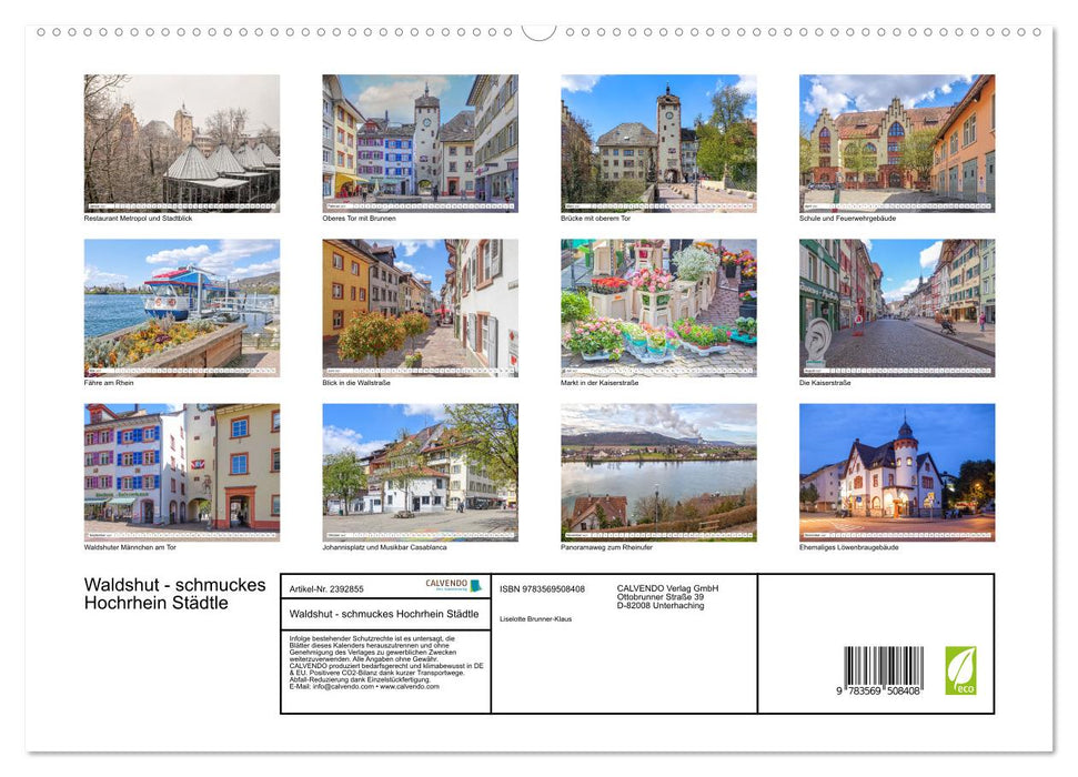 Waldshut - schmuckes Hochrhein Städtle (CALVENDO Premium Wandkalender 2027)