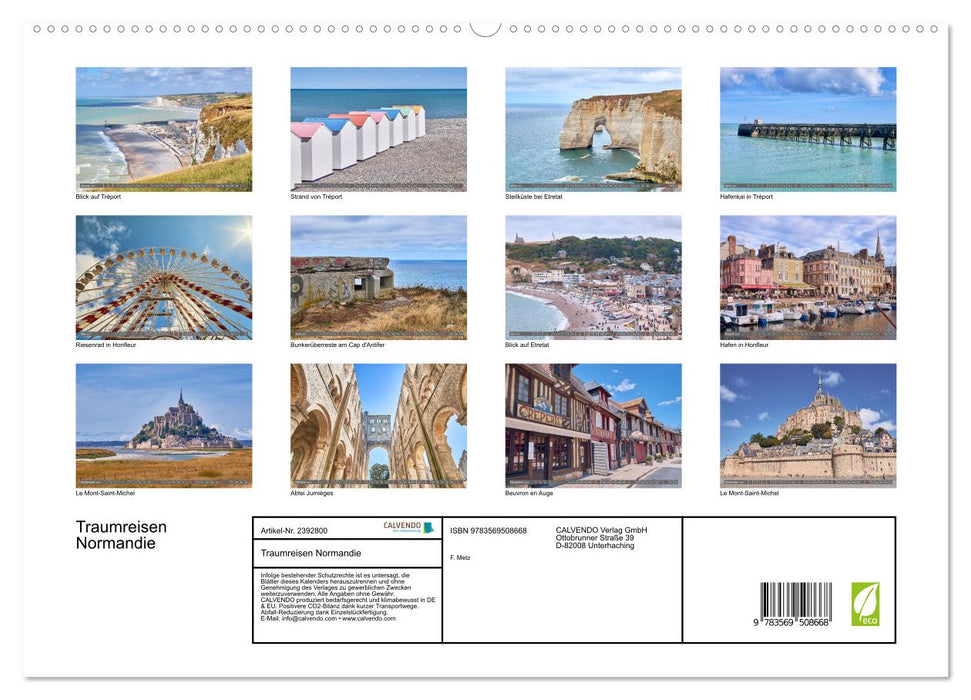 Traumreisen Normandie (CALVENDO Premium Wandkalender 2027)
