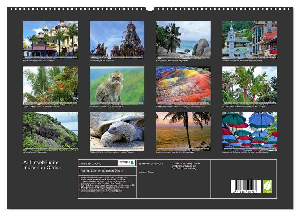 Auf Inseltour im Indischen Ozean (CALVENDO Wandkalender 2027)