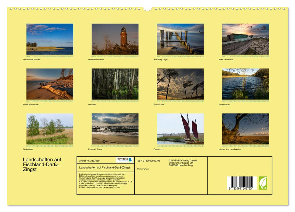 Landschaften auf Fischland-Darß-Zingst (CALVENDO Wandkalender 2027)