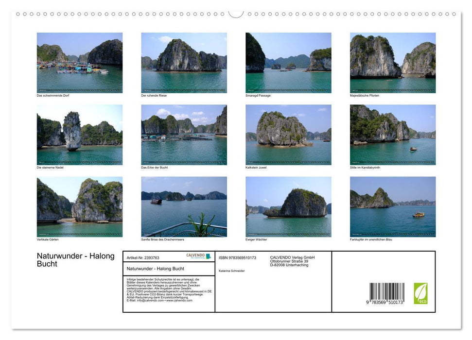 Naturwunder - Halong Bucht (CALVENDO Premium Wandkalender 2027)