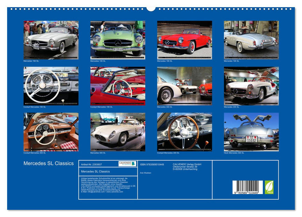 Mercedes SL Classics (CALVENDO Wandkalender 2027)