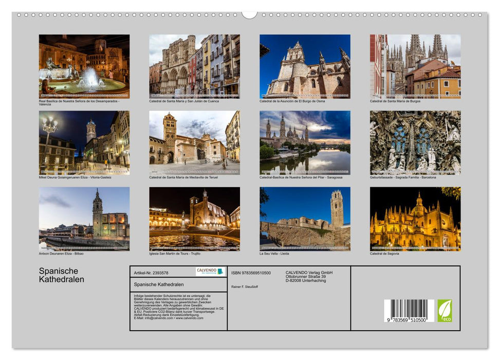 Spanische Kathedralen (CALVENDO Premium Wandkalender 2027)