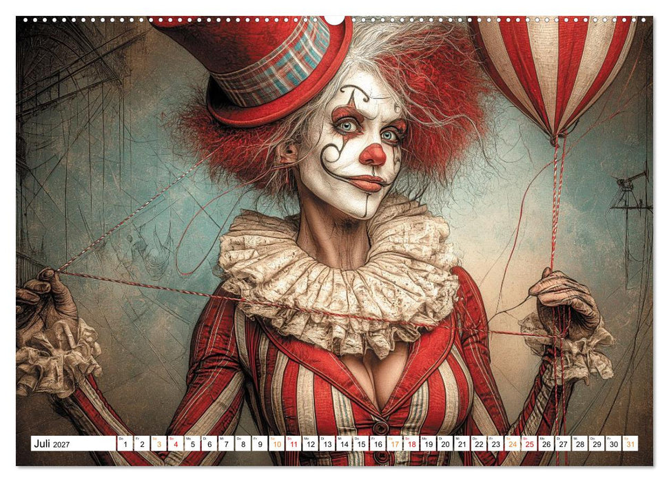 Zwischen Herzklopfen und Humor – Clowns ganz nah (CALVENDO Premium Wandkalender 2027)