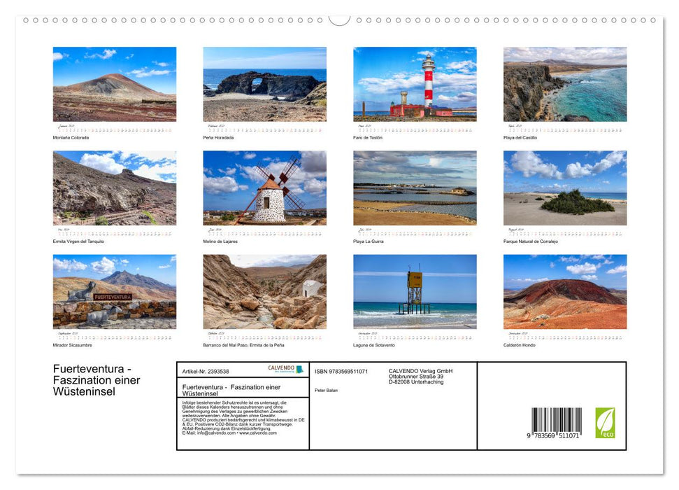 Fuerteventura - Faszination einer Wüsteninsel (CALVENDO Premium Wandkalender 2027)