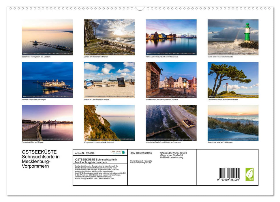 OSTSEEKÜSTE Sehnsuchtsorte in Mecklenburg-Vorpommern (CALVENDO Wandkalender 2027)