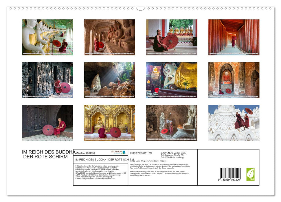 IM REICH DES BUDDHA - DER ROTE SCHIRM (CALVENDO Premium Wandkalender 2027)