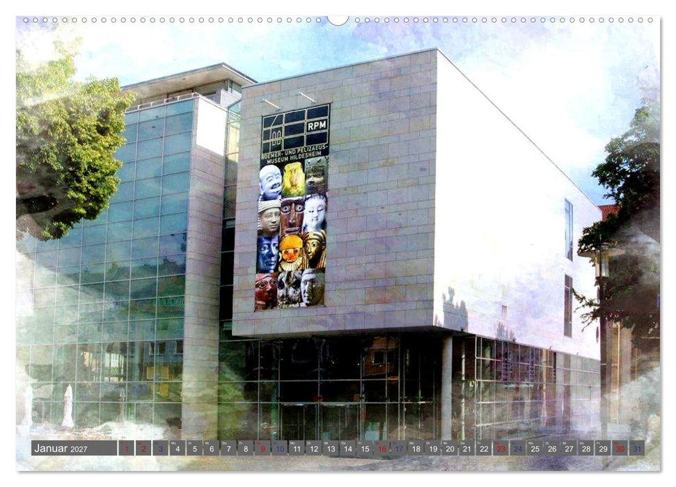 Erlebnis-Räume Kunst und Kultur in Hildesheim (CALVENDO Wandkalender 2027)