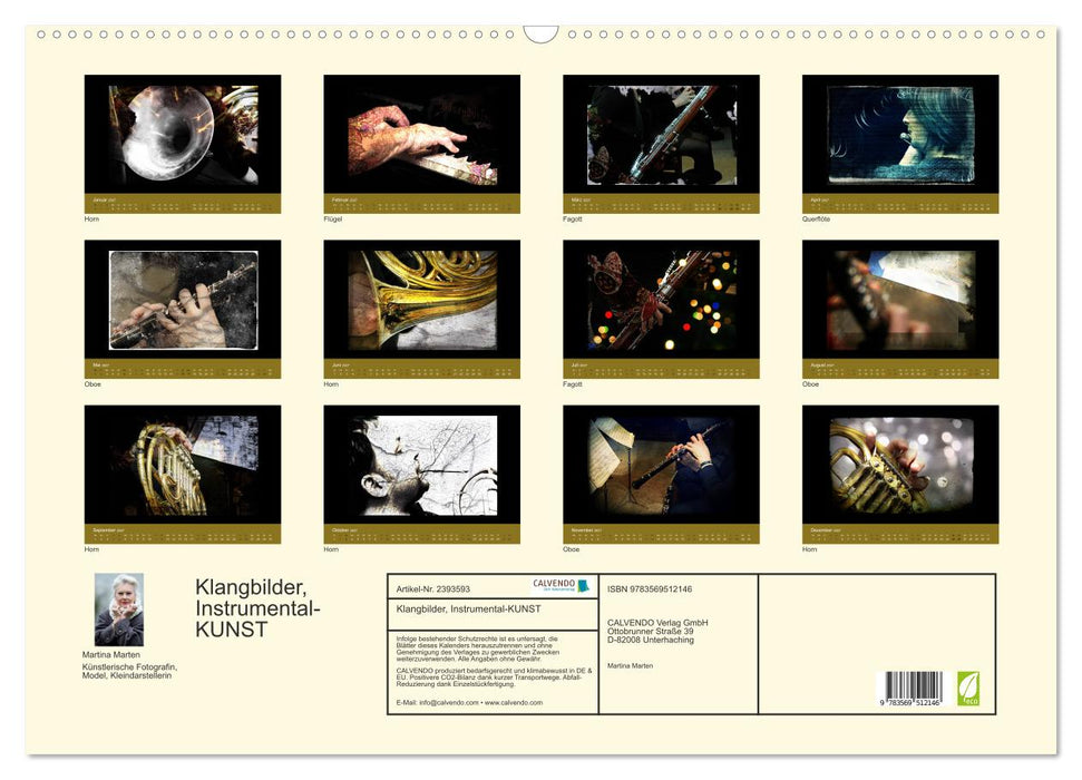 Klangbilder, Instrumental-KUNST (CALVENDO Wandkalender 2027)
