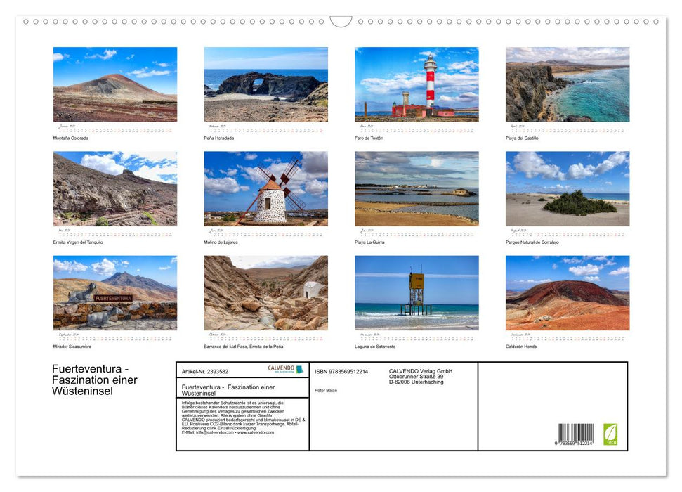 Fuerteventura - Faszination einer Wüsteninsel (CALVENDO Wandkalender 2027)