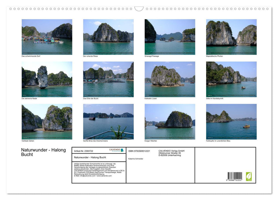 Naturwunder - Halong Bucht (CALVENDO Wandkalender 2027)