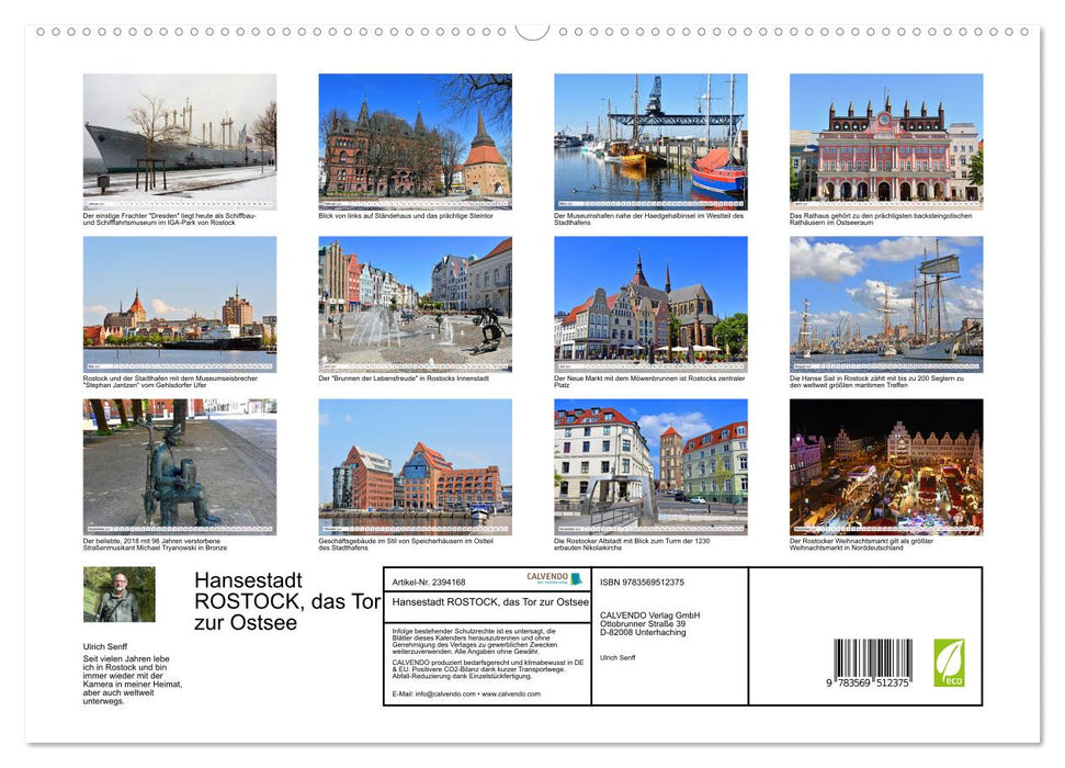 Hansestadt ROSTOCK, das Tor zur Ostsee (CALVENDO Premium Wandkalender 2027)