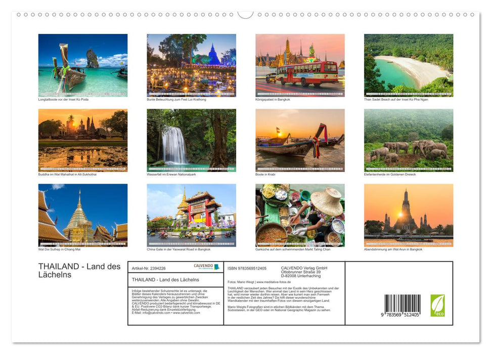 THAILAND - Land des Lächelns (CALVENDO Premium Wandkalender 2027)
