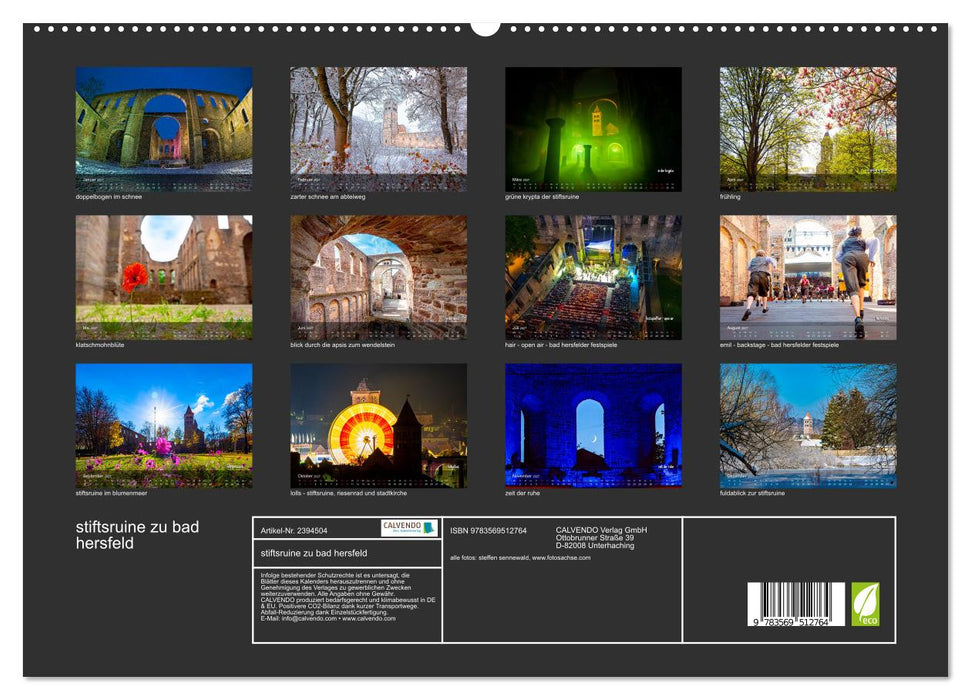 stiftsruine zu bad hersfeld (CALVENDO Wandkalender 2027)