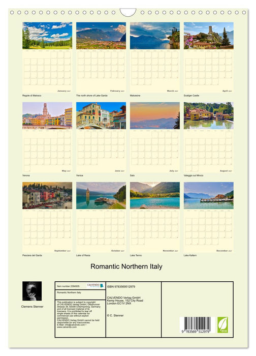 Romantic Northern Italy (CALVENDO Monthly Calendar 2027)