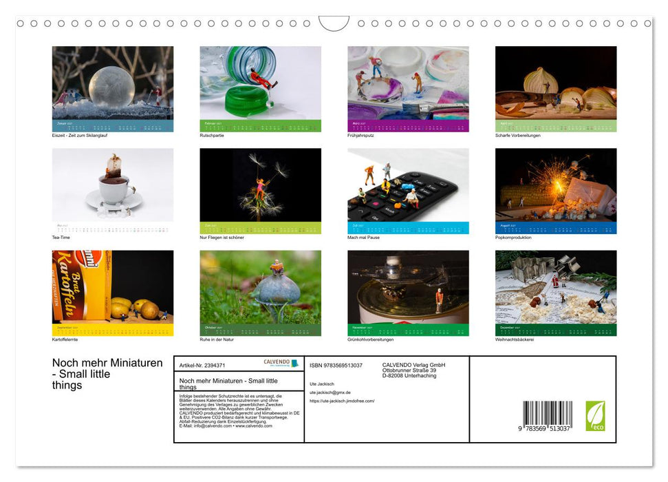 Noch mehr Miniaturen - Small little things (CALVENDO Wandkalender 2027)