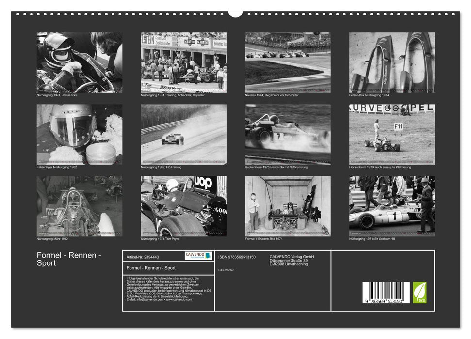 Formel - Rennen - Sport (CALVENDO Premium Wandkalender 2027)