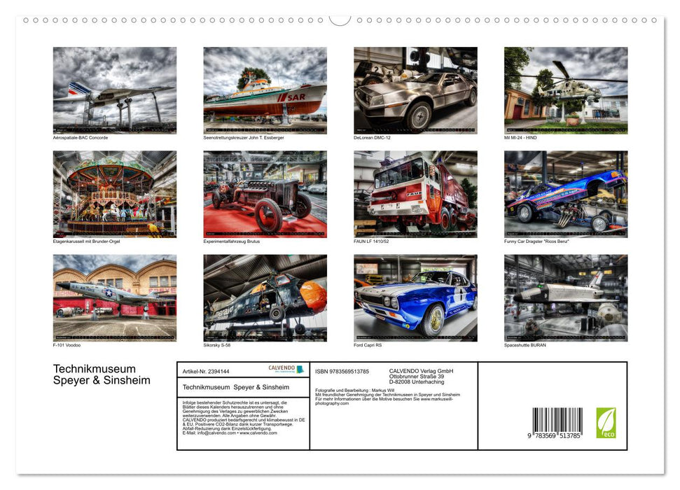 Technikmuseum Speyer & Sinsheim (CALVENDO Wandkalender 2027)