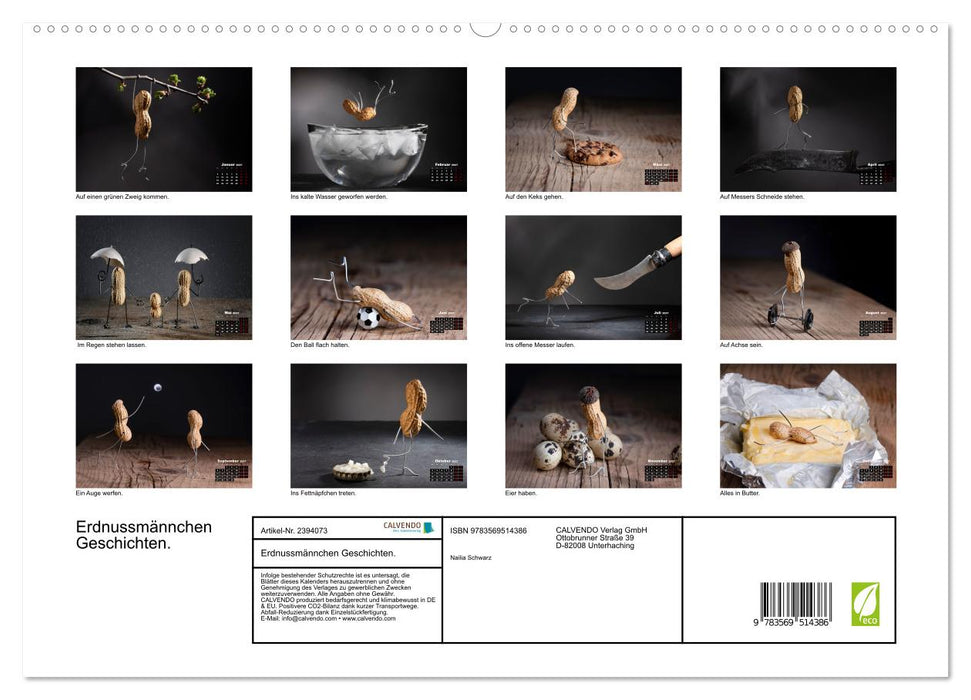 Erdnussmännchen Geschichten. (CALVENDO Wandkalender 2027)
