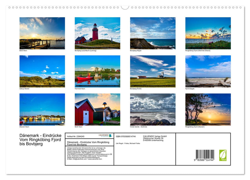 Dänemark - Eindrücke Vom Ringköbing Fjord bis Bovbjerg (CALVENDO Premium Wandkalender 2027)