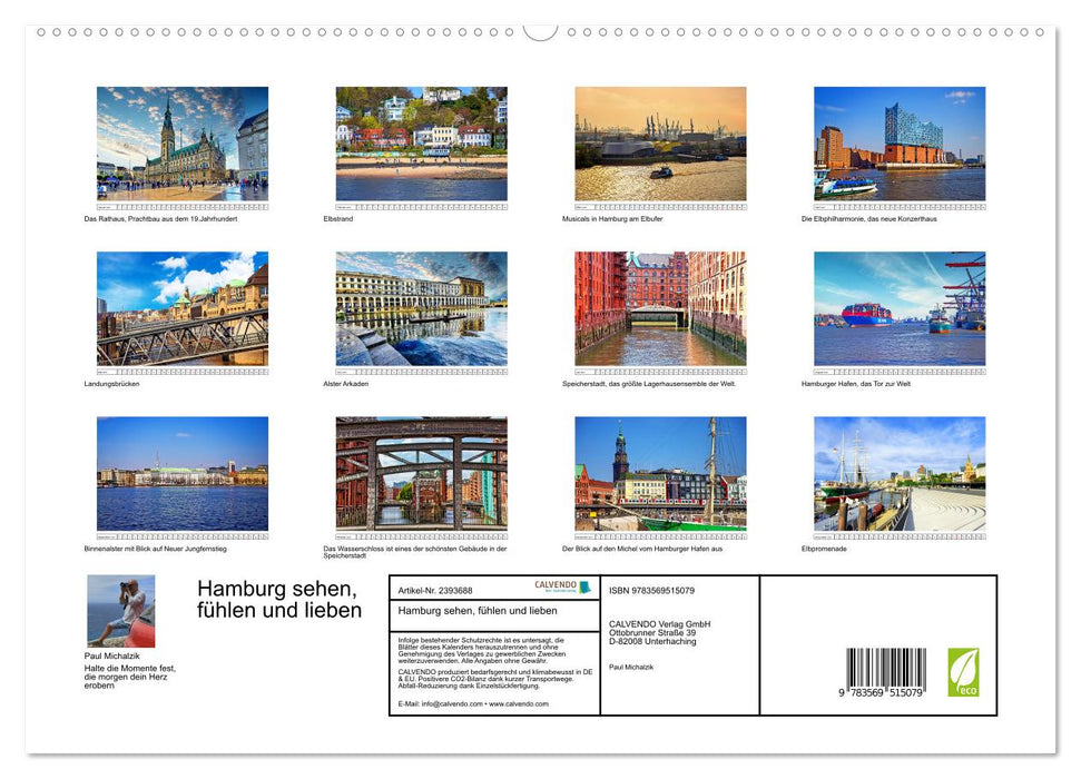 Hamburg sehen, fühlen und lieben (CALVENDO Wandkalender 2027)