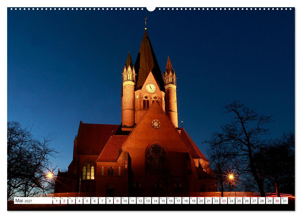 HALLE SAALE BEI NACHT (CALVENDO Wandkalender 2027)