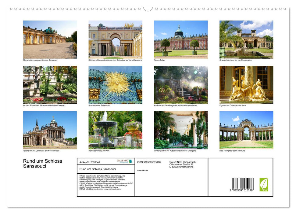 Rund um Schloss Sanssouci (CALVENDO Wandkalender 2027)