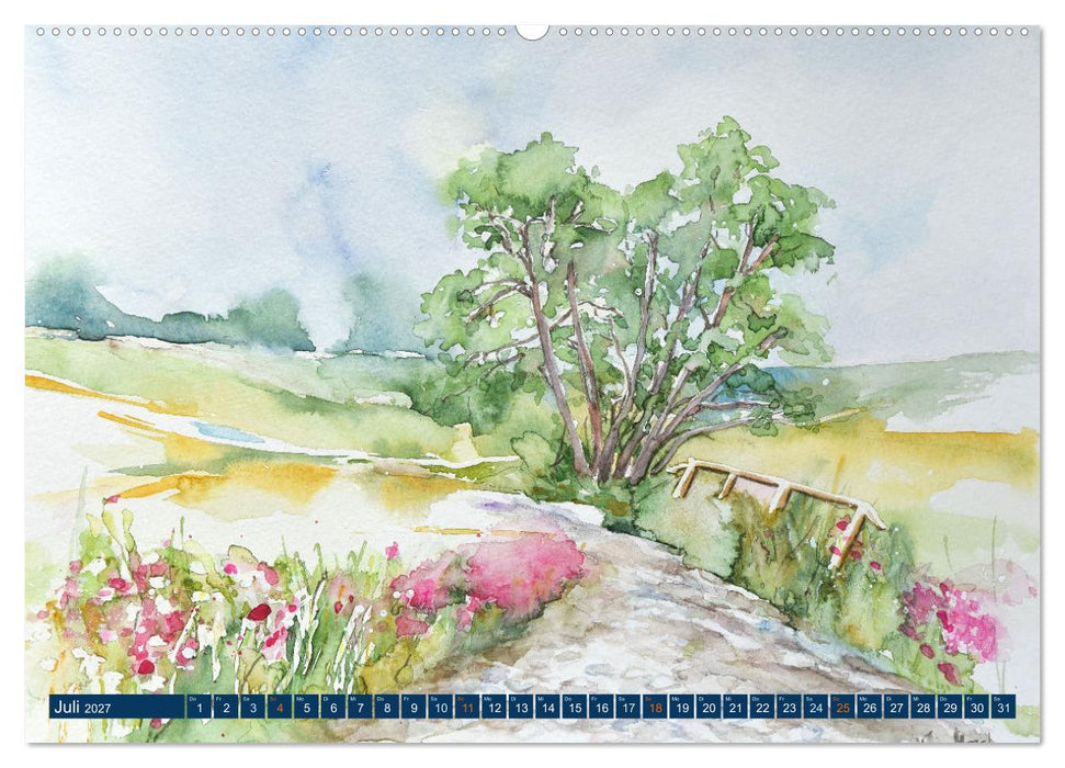 Rügen Impressionen in Aquarell (CALVENDO Premium Wandkalender 2027)