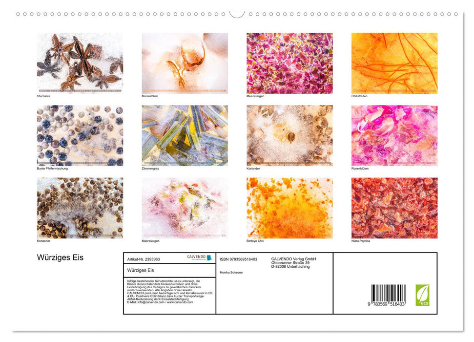 Würziges Eis (CALVENDO Wandkalender 2027)