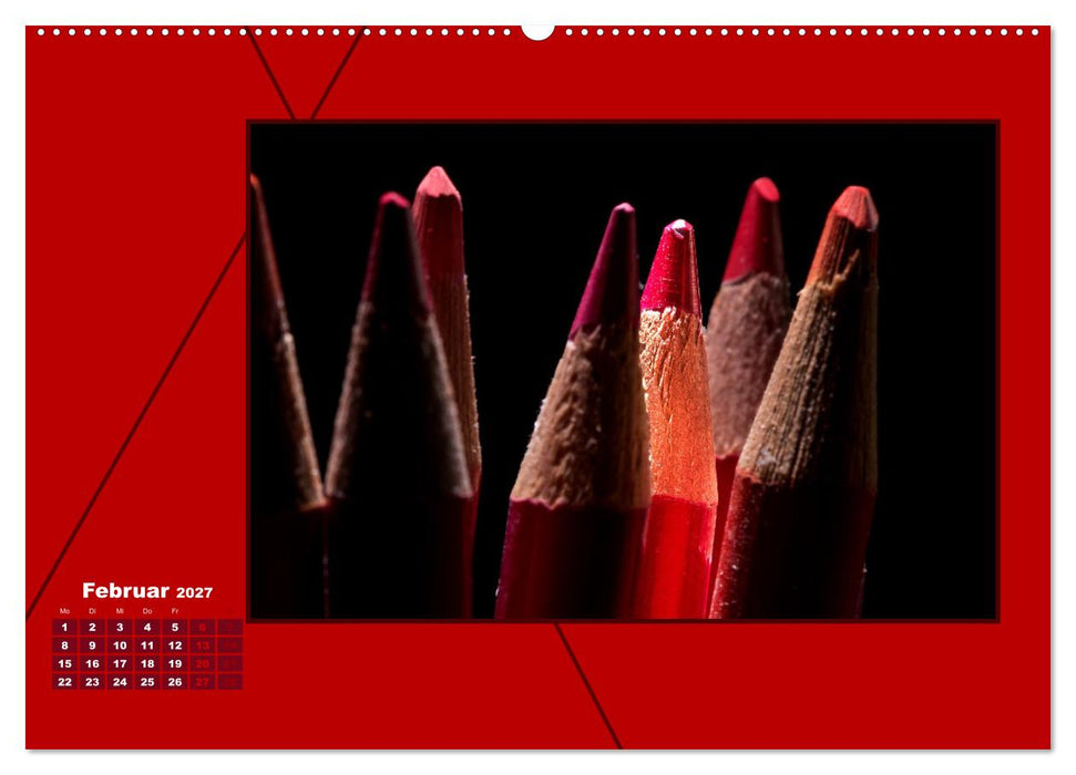 Powerfarbe Rot (CALVENDO Premium Wandkalender 2027)