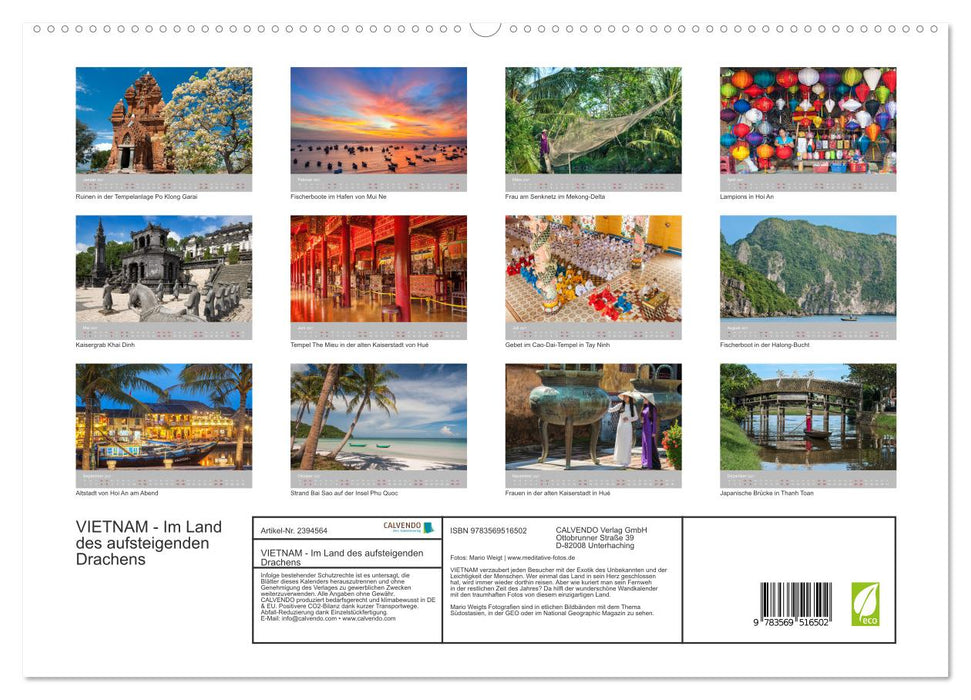 VIETNAM - Im Land des aufsteigenden Drachens (CALVENDO Premium Wandkalender 2027)