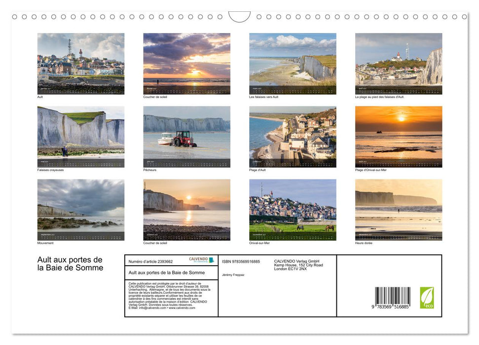 Ault aux portes de la Baie de Somme (CALVENDO Calendrier mensuel 2027)
