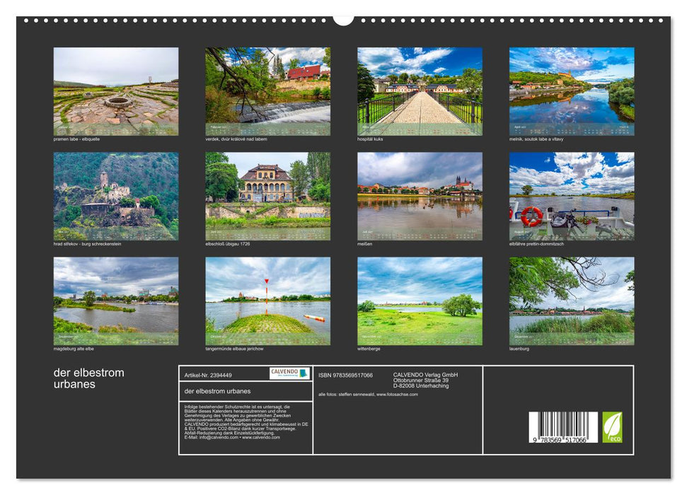 der elbestrom urbanes (CALVENDO Wandkalender 2027)