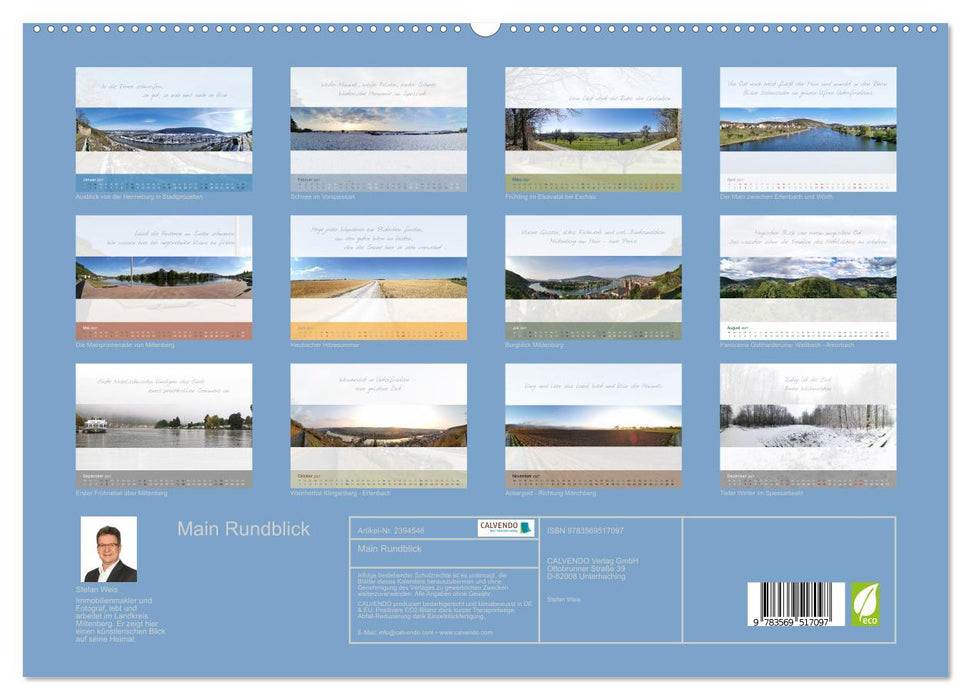 Main Rundblick (CALVENDO Premium Wandkalender 2027)