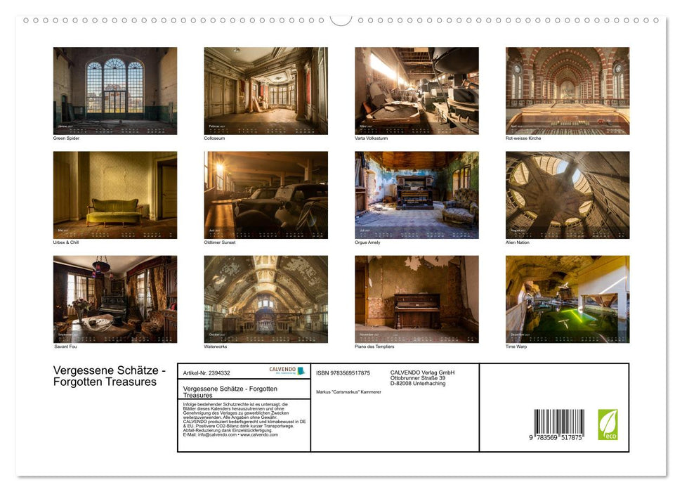 Vergessene Schätze - Forgotten Treasures (CALVENDO Wandkalender 2027)