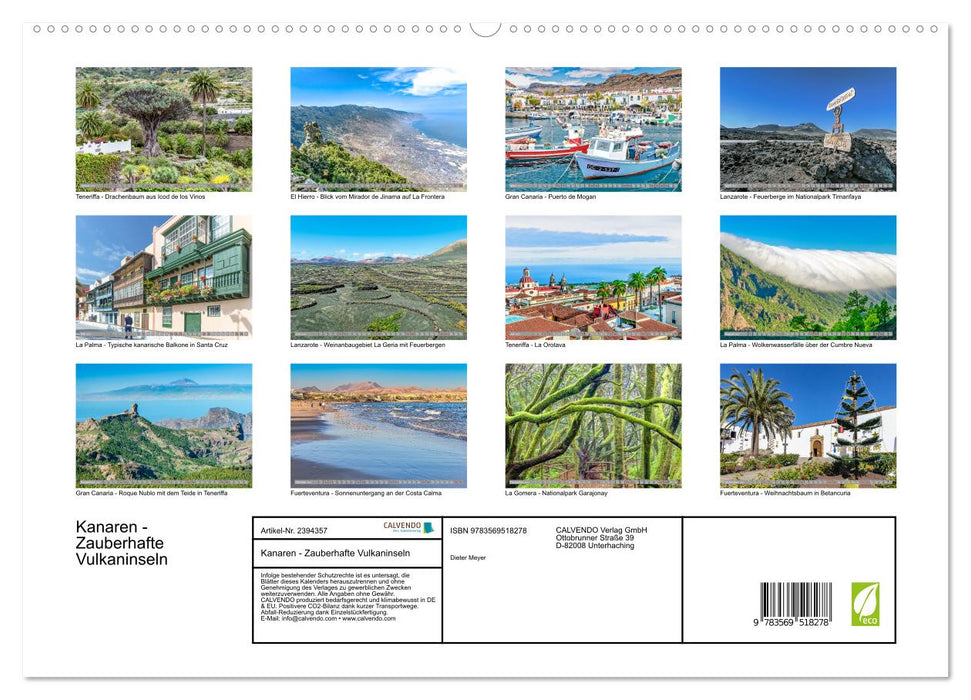 Kanaren - Zauberhafte Vulkaninseln (CALVENDO Premium Wandkalender 2027)