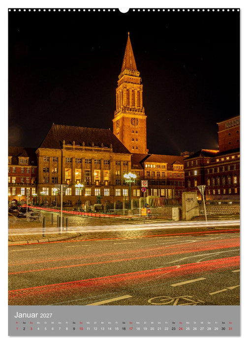 Kiel im Dunkeln. (CALVENDO Wandkalender 2027)